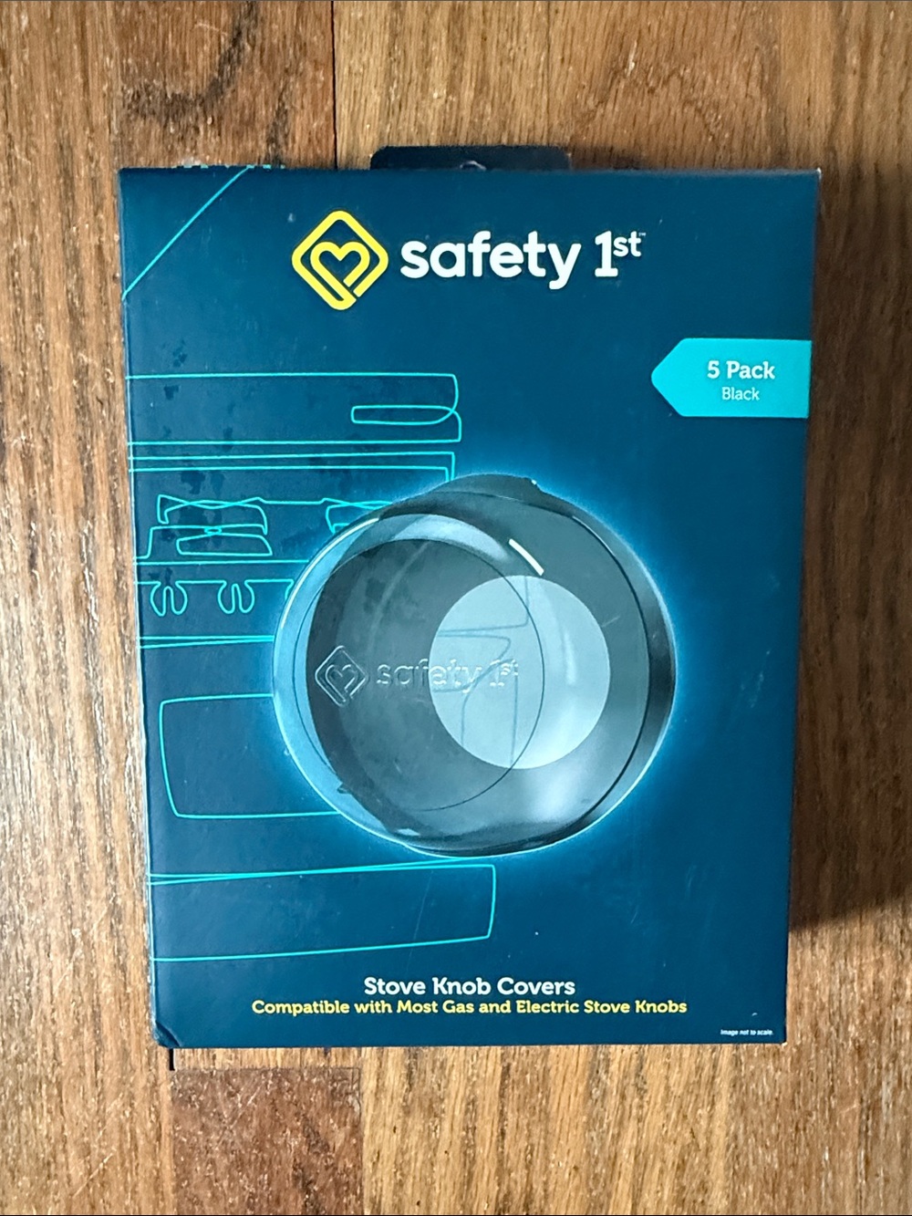 NEW Safety 1st Stove Knob Covers - Black (5 Pack)